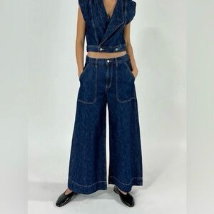 Etica Matis Ultra Wide Leg Jeans in KAAN Size 30 NWT High Rise Denim